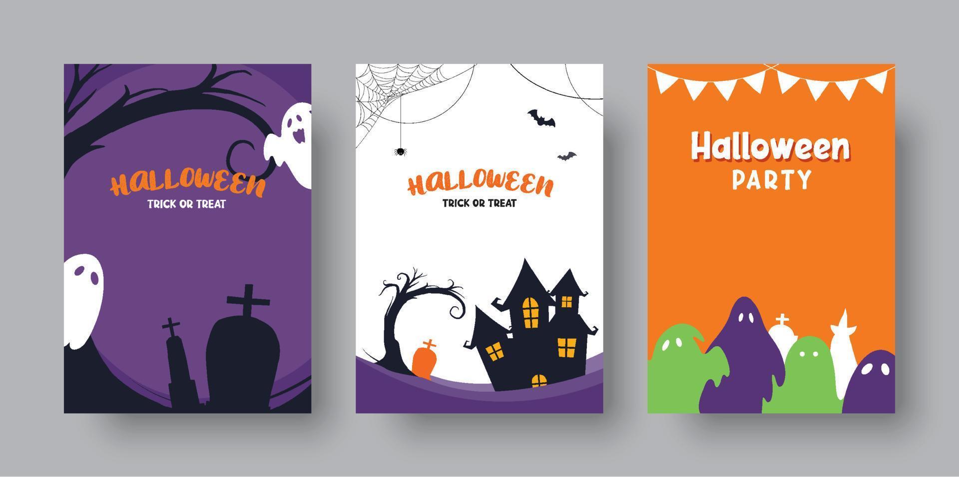 fond d'halloween. modèle d'illustration d'halloween pour l'affiche, le dépliant, la vente et tout le design. vecteur