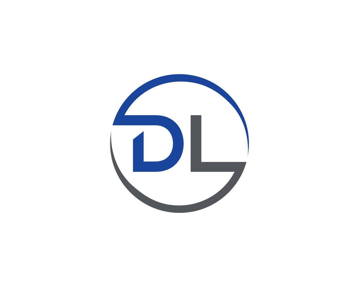 modèle de symbole vectoriel de conception de logo abstrait créatif lettre dl.