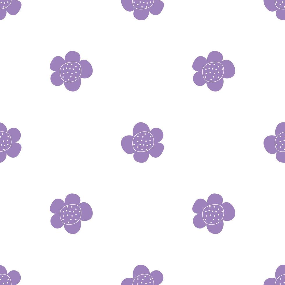 motif floral vectorielle continue avec des fleurs. flore printanière. style enfant simple dessiné à la main. jolie petite pour tissu, textile, papier peint. papier numérique sur fond blanc vecteur