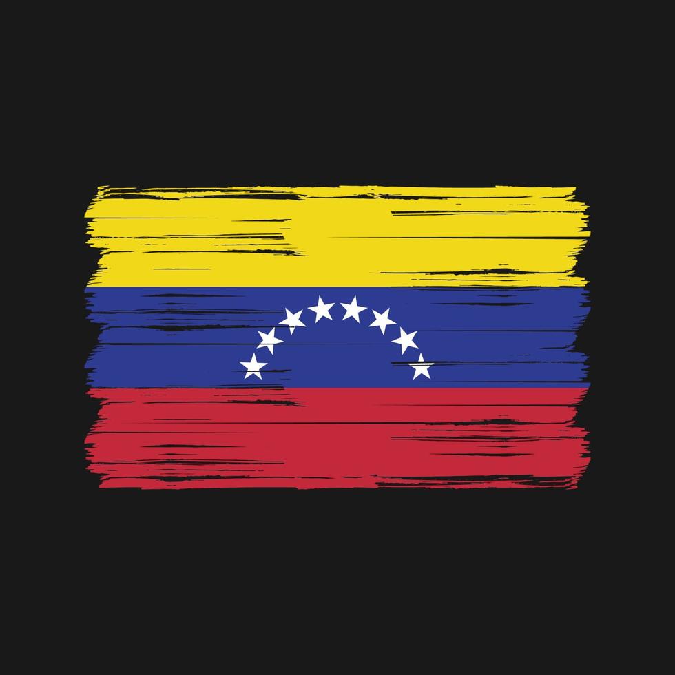 pinceau drapeau venezuela. drapeau national vecteur