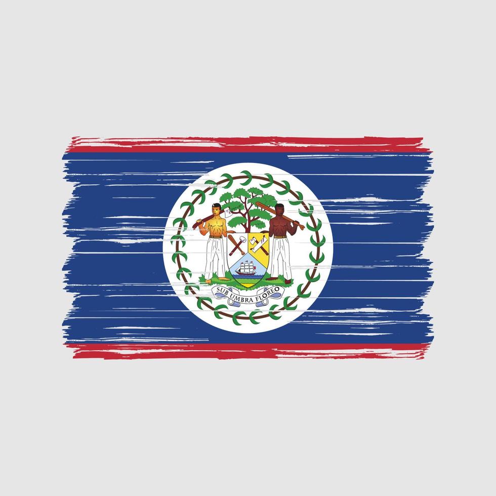 pinceau drapeau belize. drapeau national vecteur