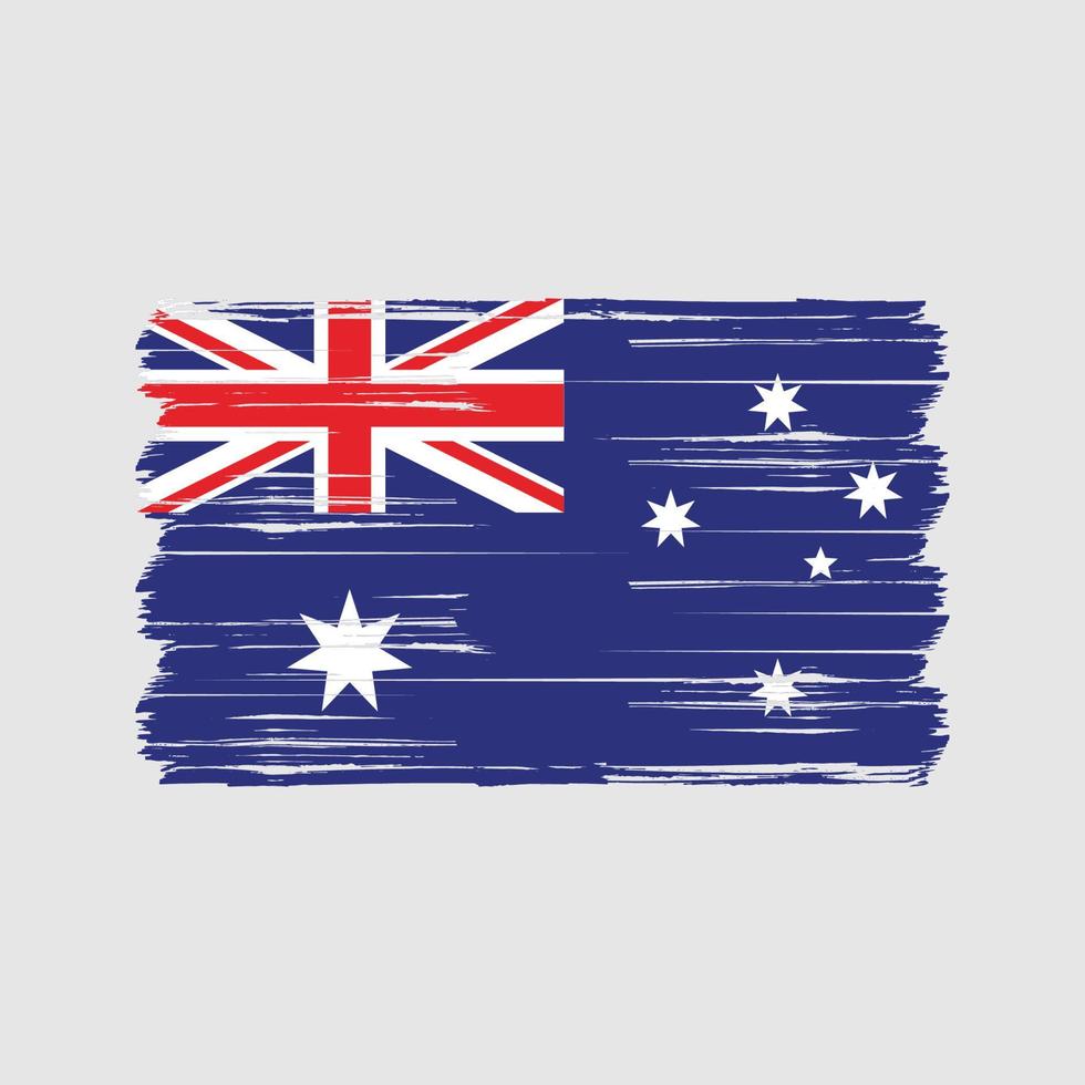 pinceau drapeau australien. drapeau national vecteur