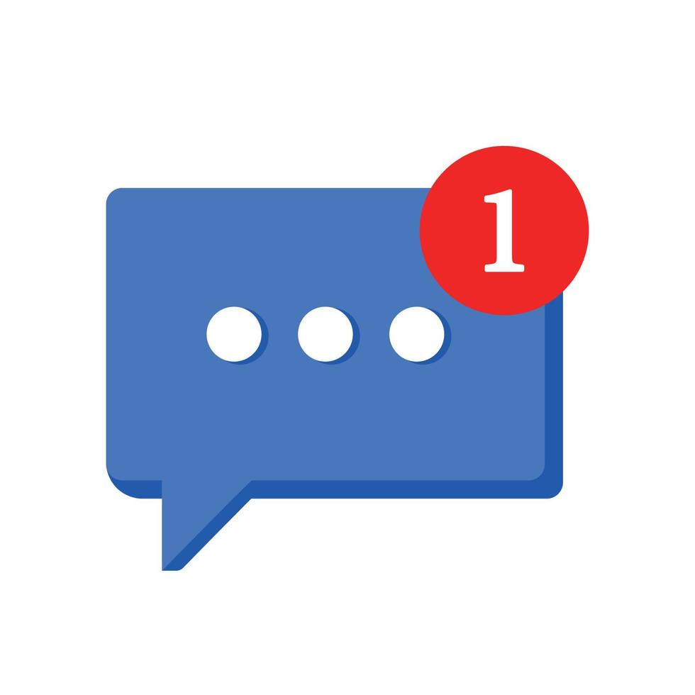 nouvelle icône de notification de message de chat pour l'illustration vectorielle de contact et de service client vecteur
