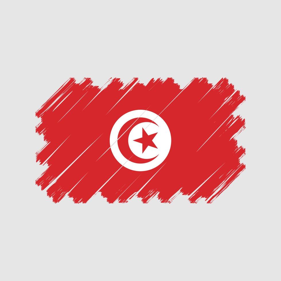 vecteur de drapeau tunisien. drapeau national