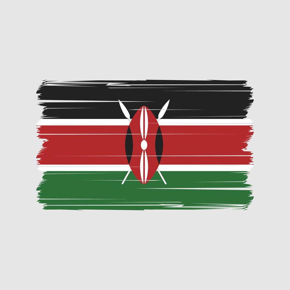 vecteur de drapeau du Kenya. vecteur de drapeau national