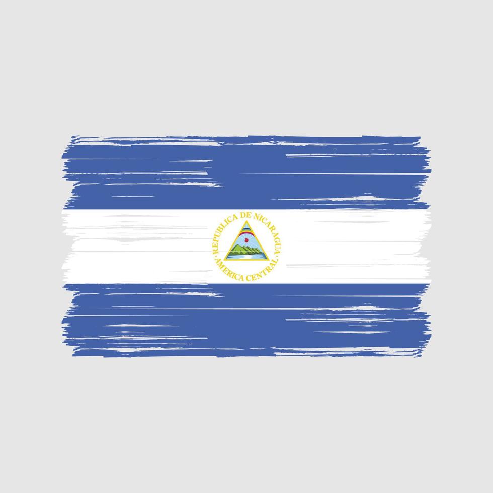 brosse de drapeau du nicaragua. drapeau national vecteur