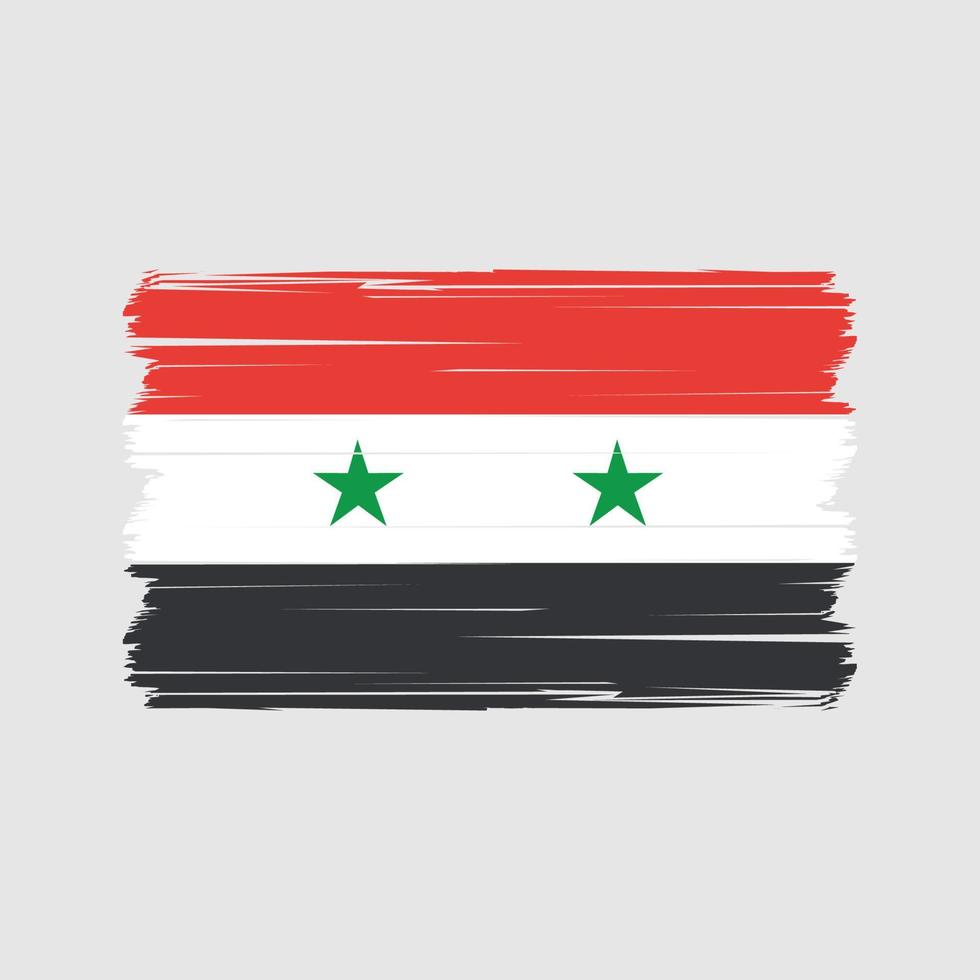 vecteur de drapeau de la syrie. vecteur de drapeau national