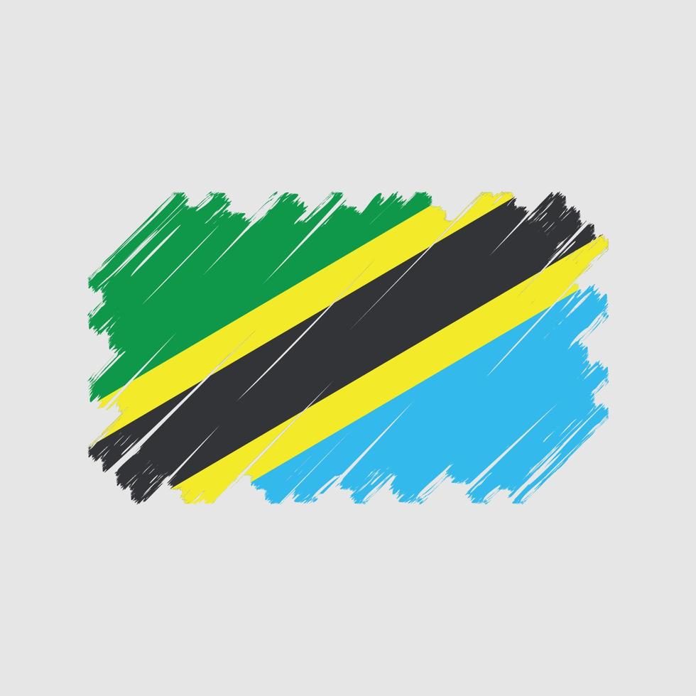 vecteur de drapeau de tanzanie. drapeau national