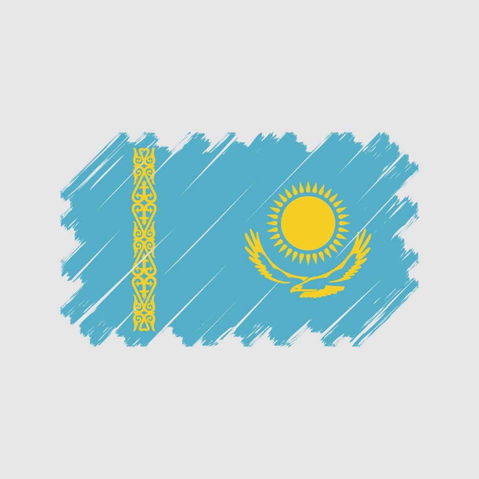 vecteur du drapeau du kazakhstan. drapeau national