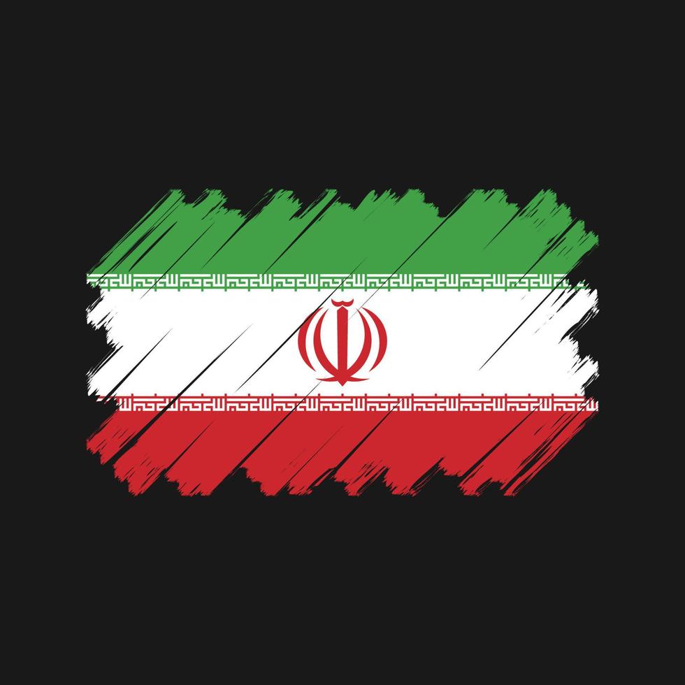 vecteur de drapeau iranien. drapeau national