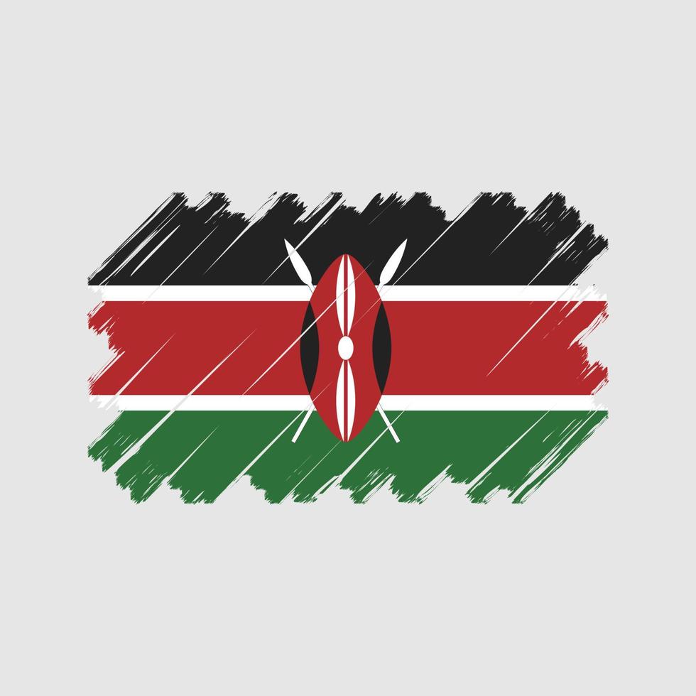 vecteur de drapeau du Kenya. drapeau national