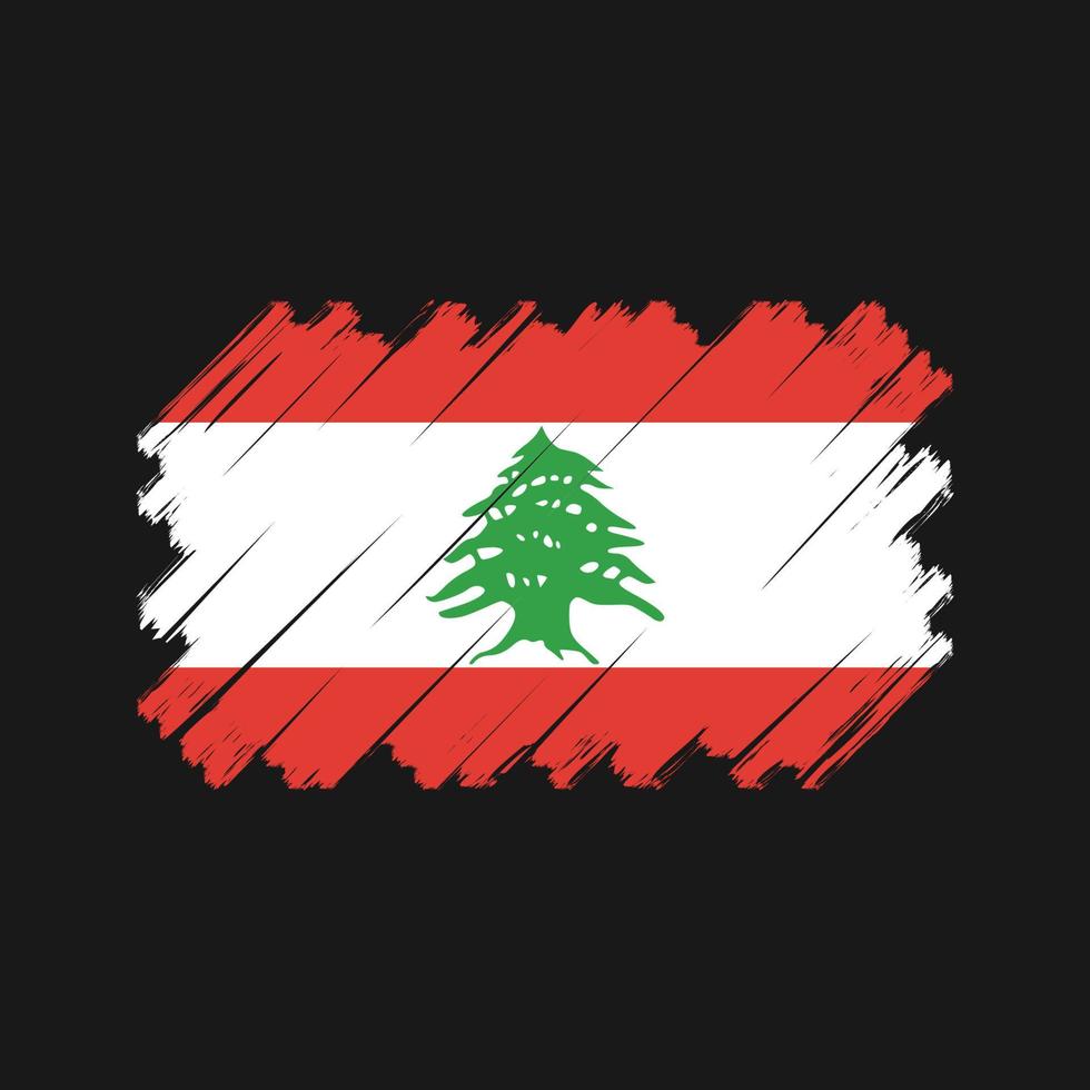 vecteur de drapeau du liban. drapeau national