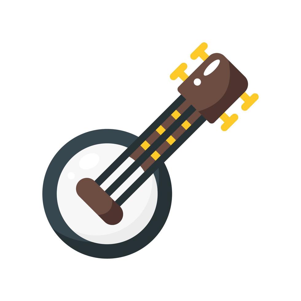 icône de style plat banjo. illustration vectorielle pour la conception graphique, le site Web, l'application vecteur