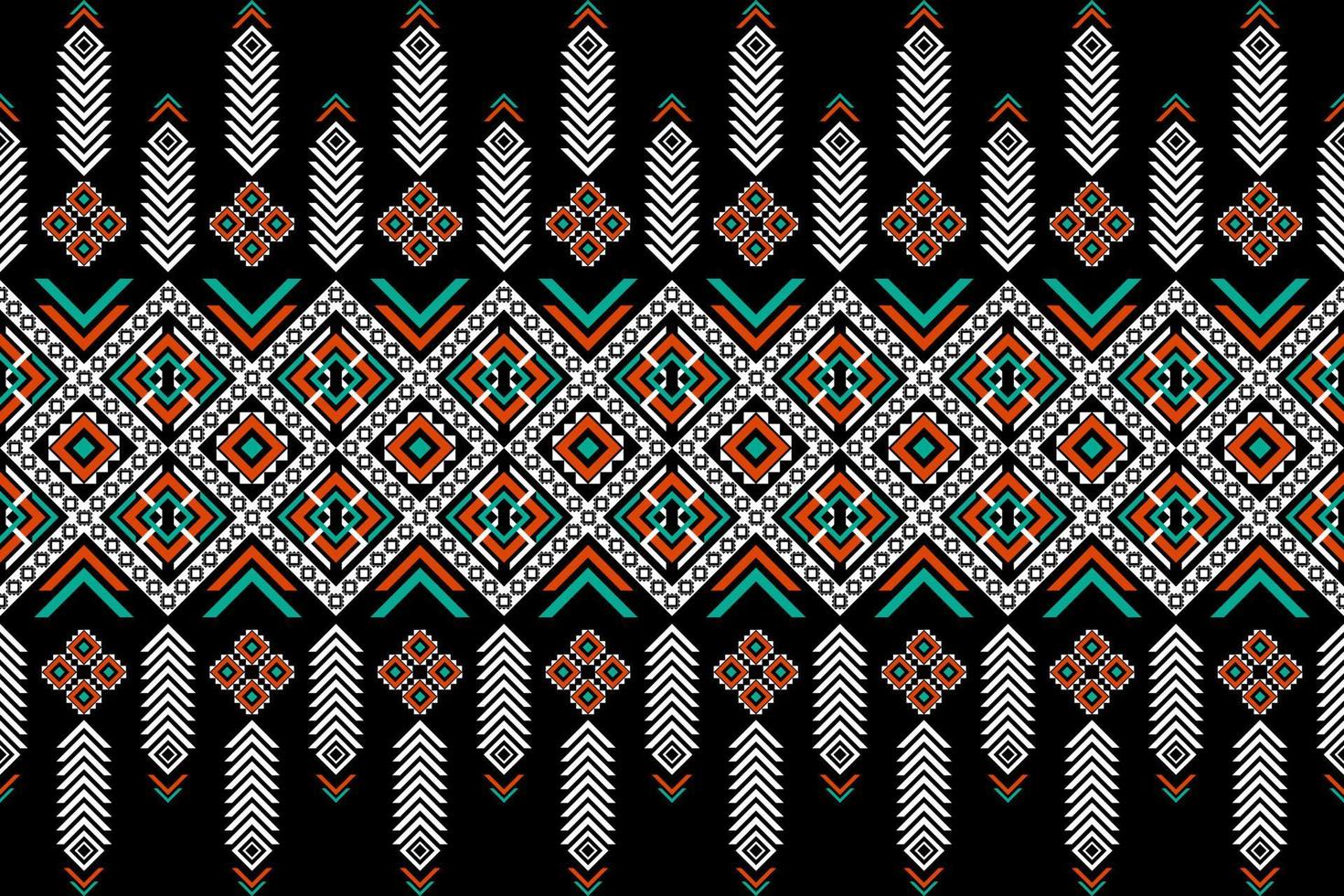 motif géométrique sans couture ethnique en tribal. tissu motif ethnique art. vecteur