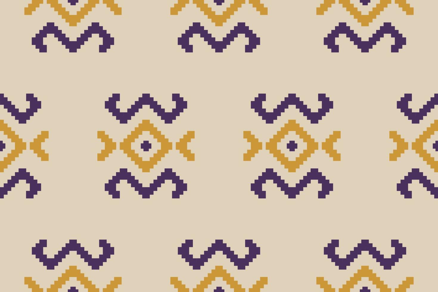 motif harmonieux d'ikat ethnique géométrique en tribal. vecteur