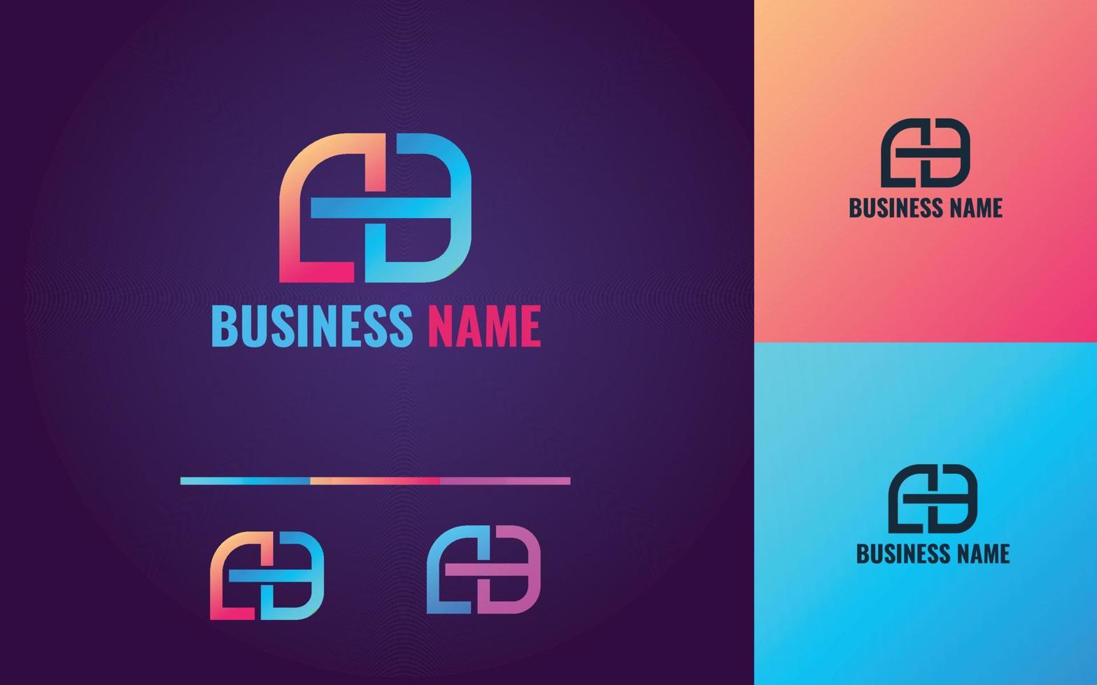 modèle de conception de vecteur de logo de lettre ab, logo de lettre moderne, logo de marque d'entreprise
