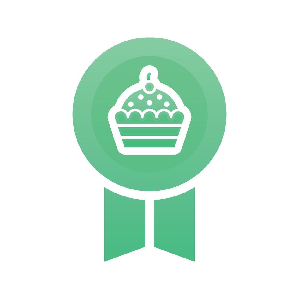 cupcake médaille logo gradient design modèle icône élément vecteur