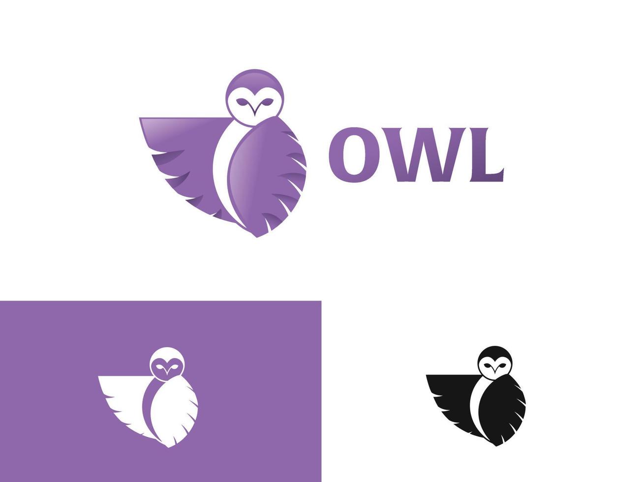 création de logo de hibou moderne vecteur