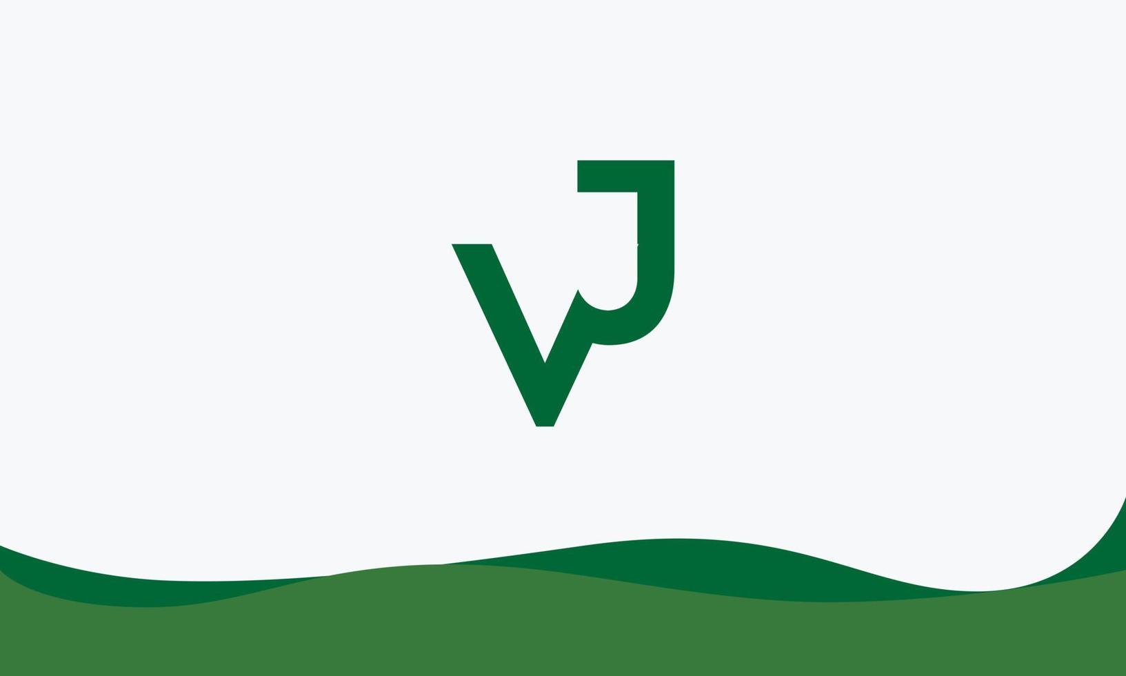 alphabet lettres initiales monogramme logo vj, jv, v et j vecteur