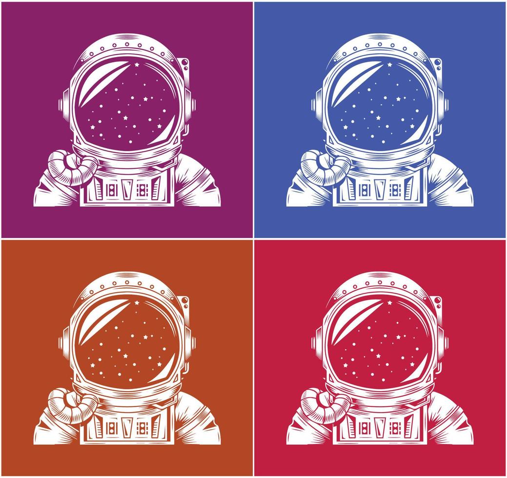 astronaute ou cosmonaute en illustration vectorielle espace ouvert. vecteur