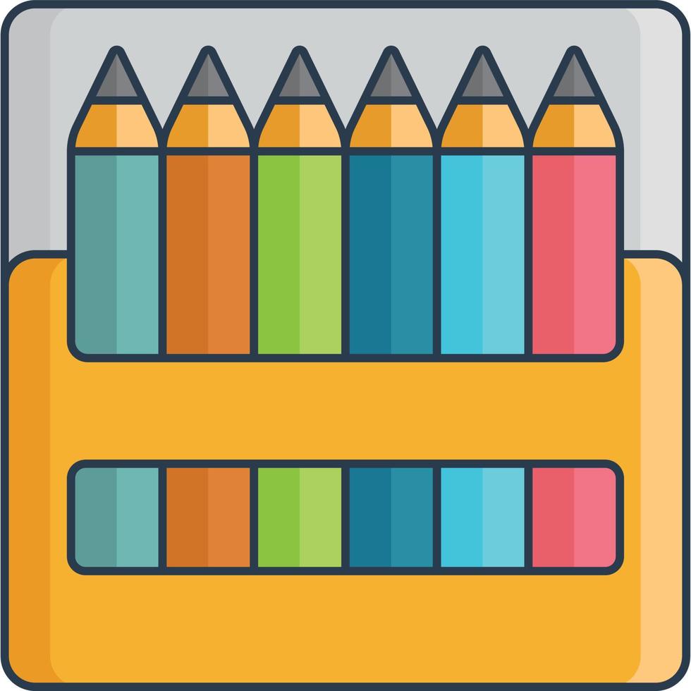 icône de crayon de couleur vecteur