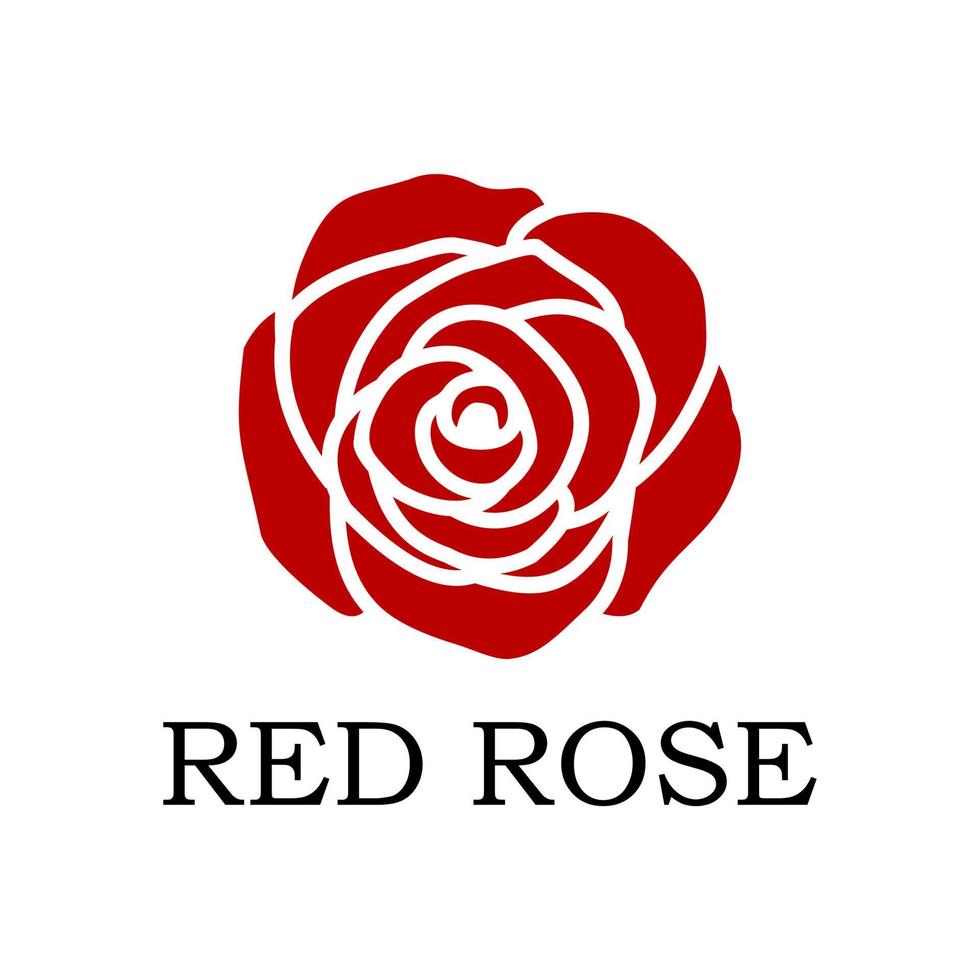 logo rose rouge vecteur