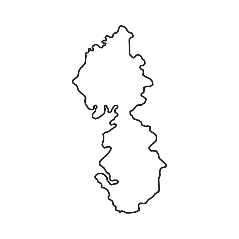 nord-ouest de l'angleterre, carte de la région du royaume-uni. illustration vectorielle. vecteur