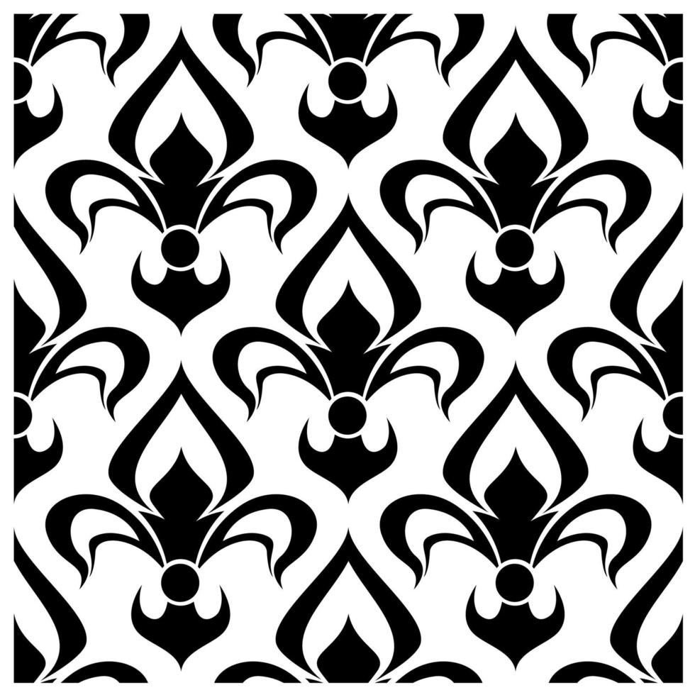 motif royal noir fleur de lys sans couture vecteur