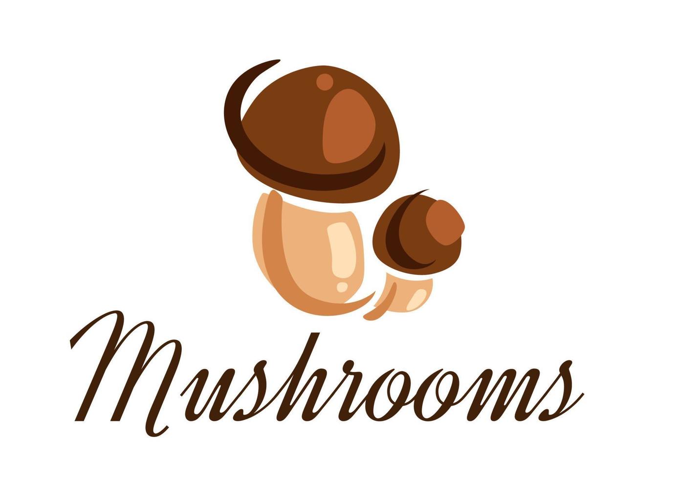 champignons forestiers frais vecteur