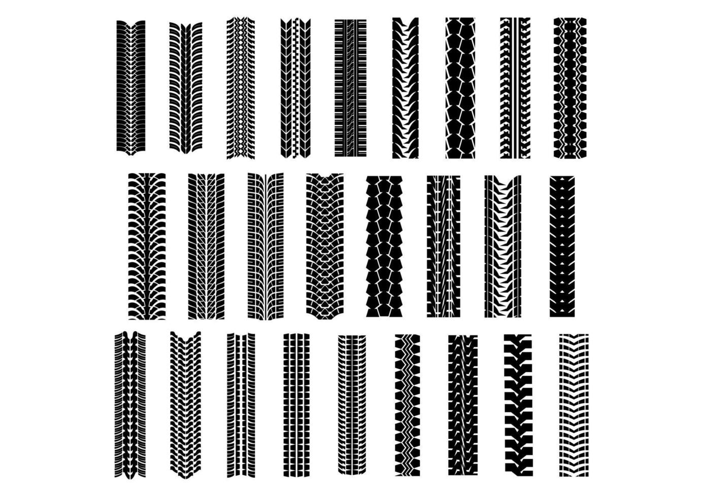 ensemble de formes de pneus vecteur