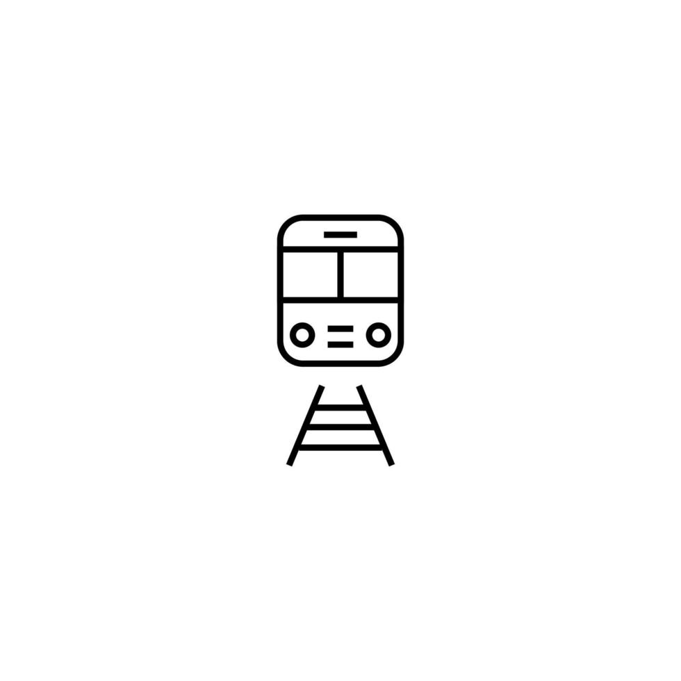 concept de voyage, de vacances et de vacances d'été. symbole du plan vectoriel pour les sites, la publicité, les magasins, etc. icône de la ligne du train sur le chemin de fer