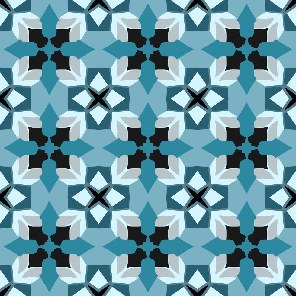 motif géométrique sans couture avec forme tribale. motif coloré conçu en style ikat, aztèque, marocain, islamique, arabe de luxe. idéal pour les vêtements en tissu, la céramique, le papier peint. illustration vectorielle. vecteur