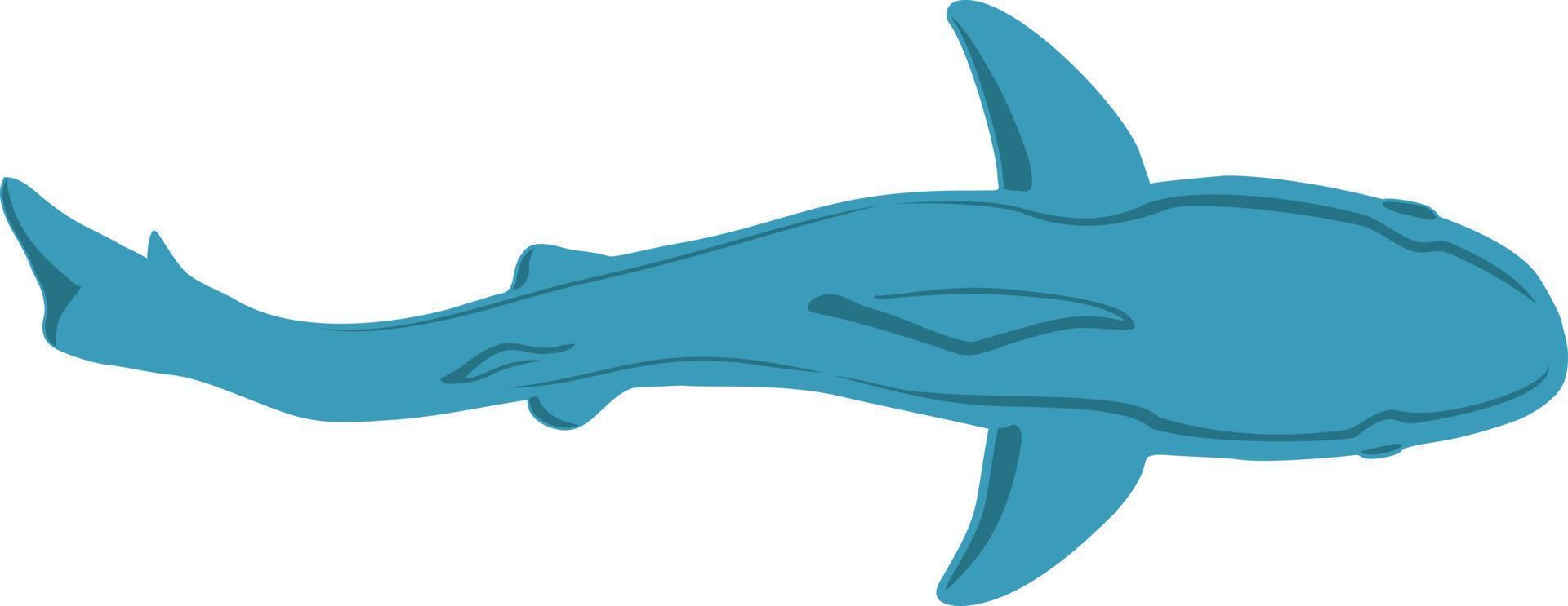 grand requin. vue de dessus de requin. illustration vectorielle en style plat ou dessin animé vecteur