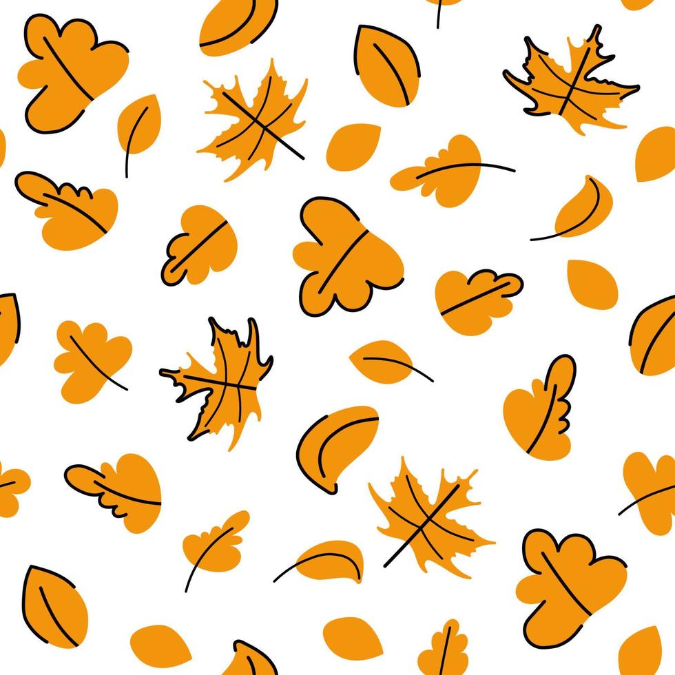 feuilles d'automne modèle sans couture illustration vectorielle enfantine vecteur