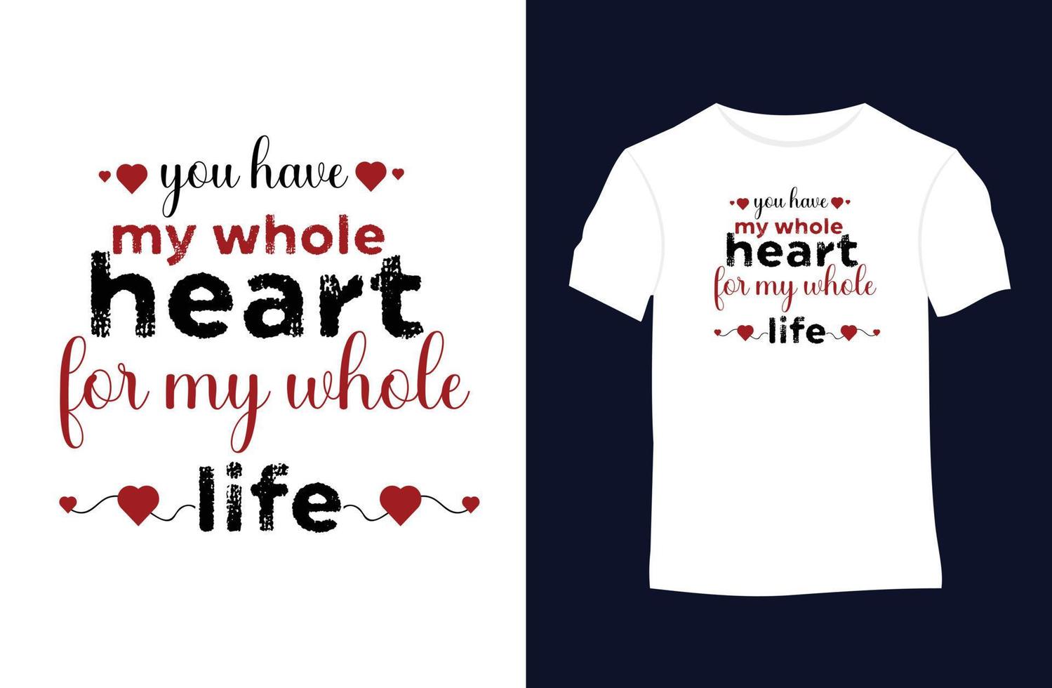 conception de t-shirt vecteur Saint-Valentin avec silhouettes, typographie, impression, illustration vectorielle