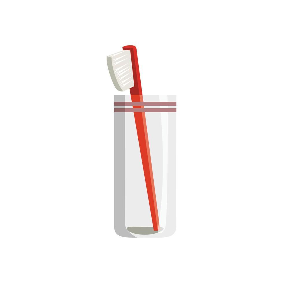 brosse à dents et tasse icône illustration vectorielle dans un style plat sur fond blanc isoler. vecteur