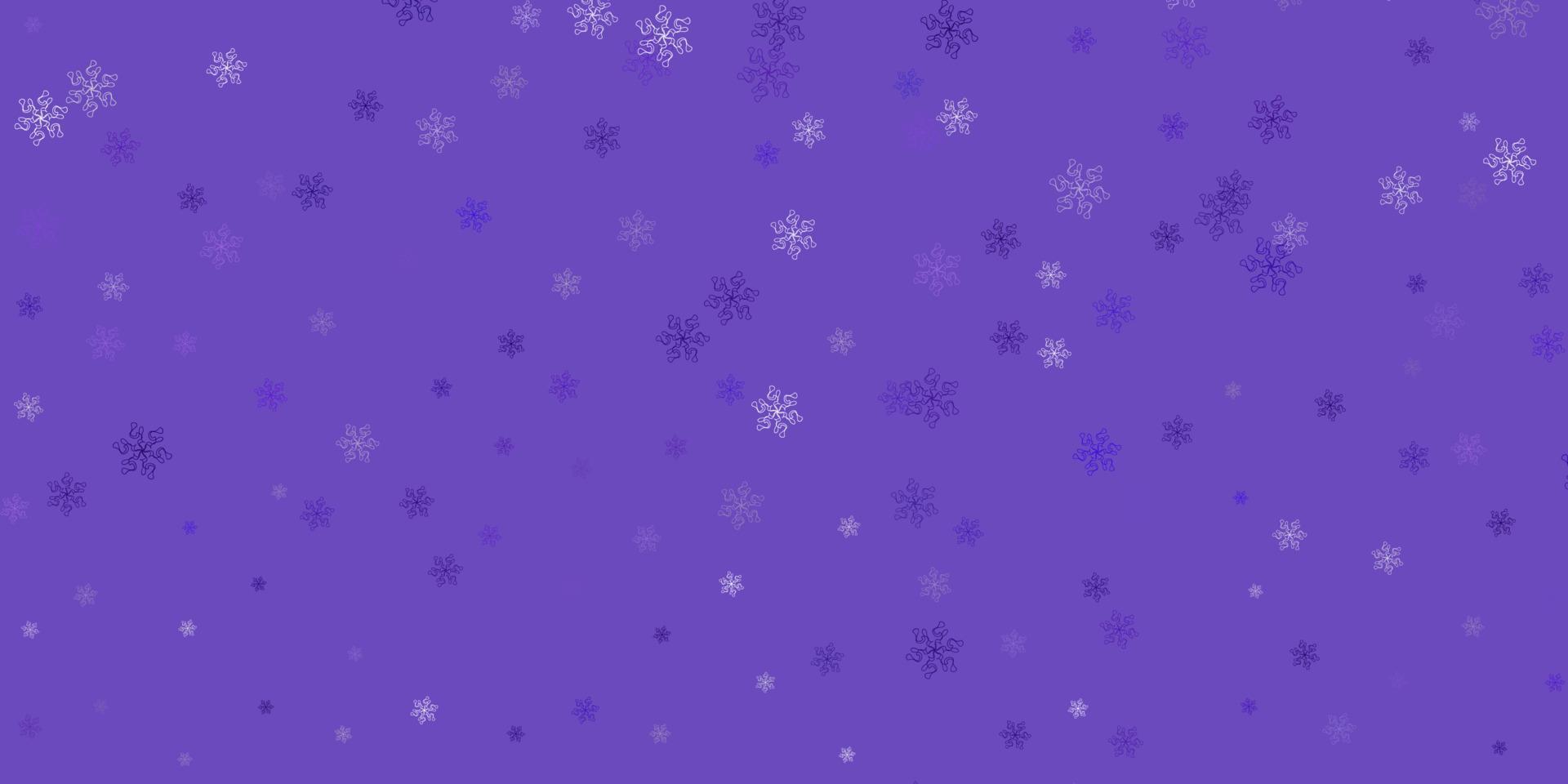 texture de doodle vecteur violet clair avec des fleurs.