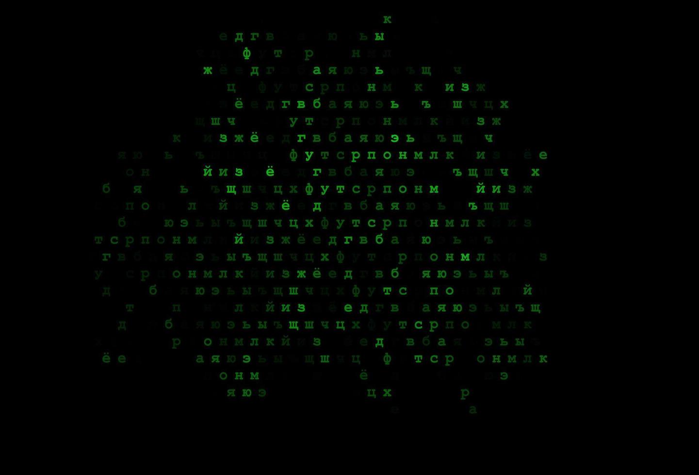 texture vecteur vert foncé avec des caractères abc.