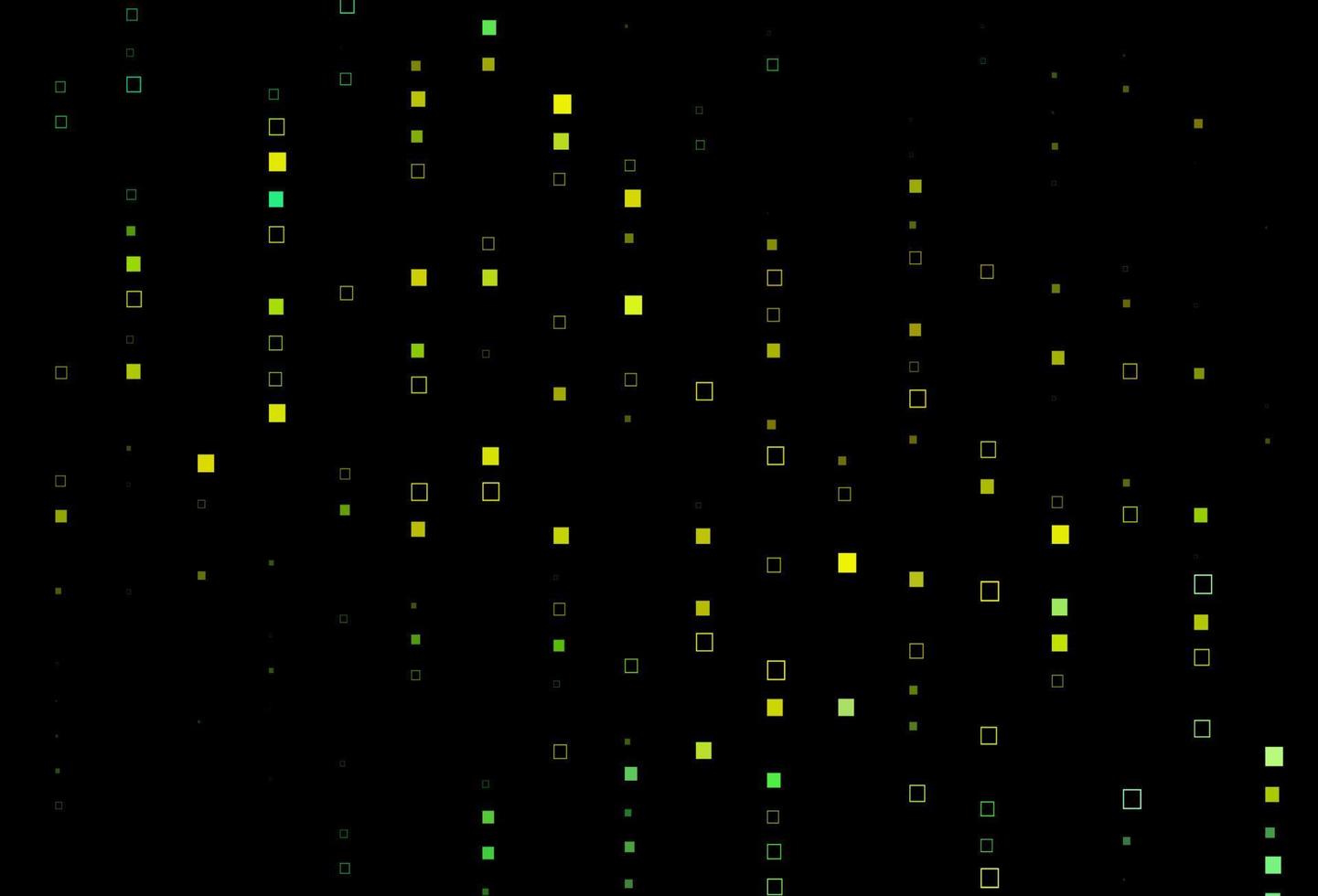 toile de fond de vecteur vert foncé, jaune avec des lignes, des rectangles.