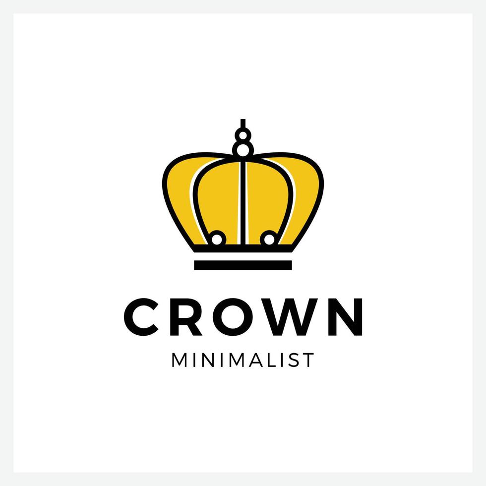 couronne logo et symbole modèle illustration icône moderne et minimaliste vecteur