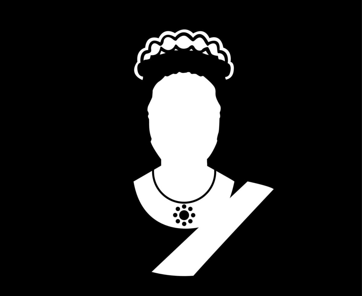 reine elizabeth 1926 2022 visage portrait britannique royaume uni national europe pays vecteur illustration abstrait conception blanc et noir