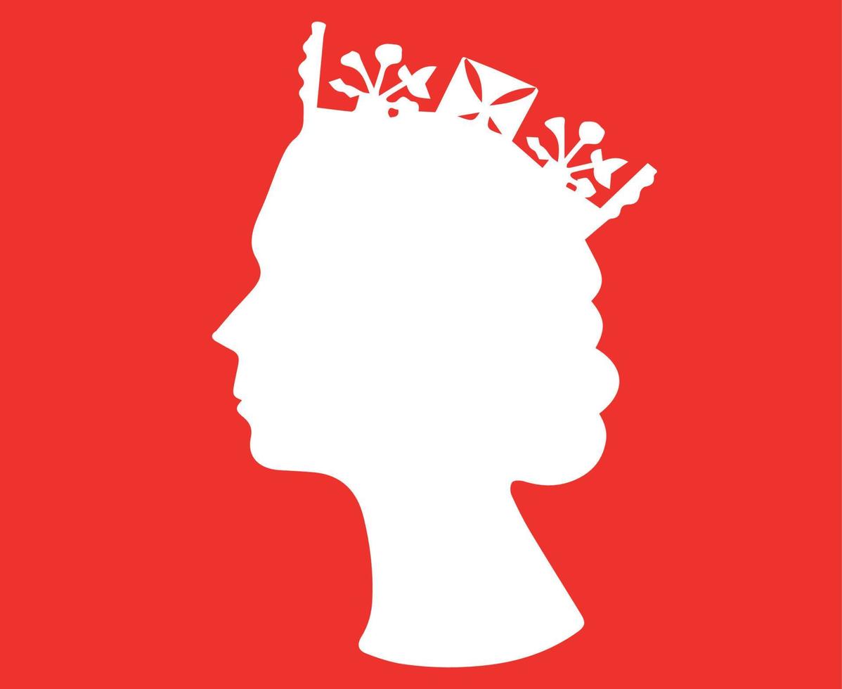 reine elizabeth visage portrait britannique royaume uni 1926 2022 national europe pays vecteur illustration abstrait conception rouge et blanc