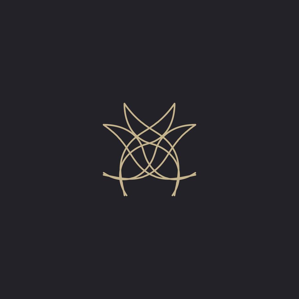 logo avec concept de ligne abstraite vecteur