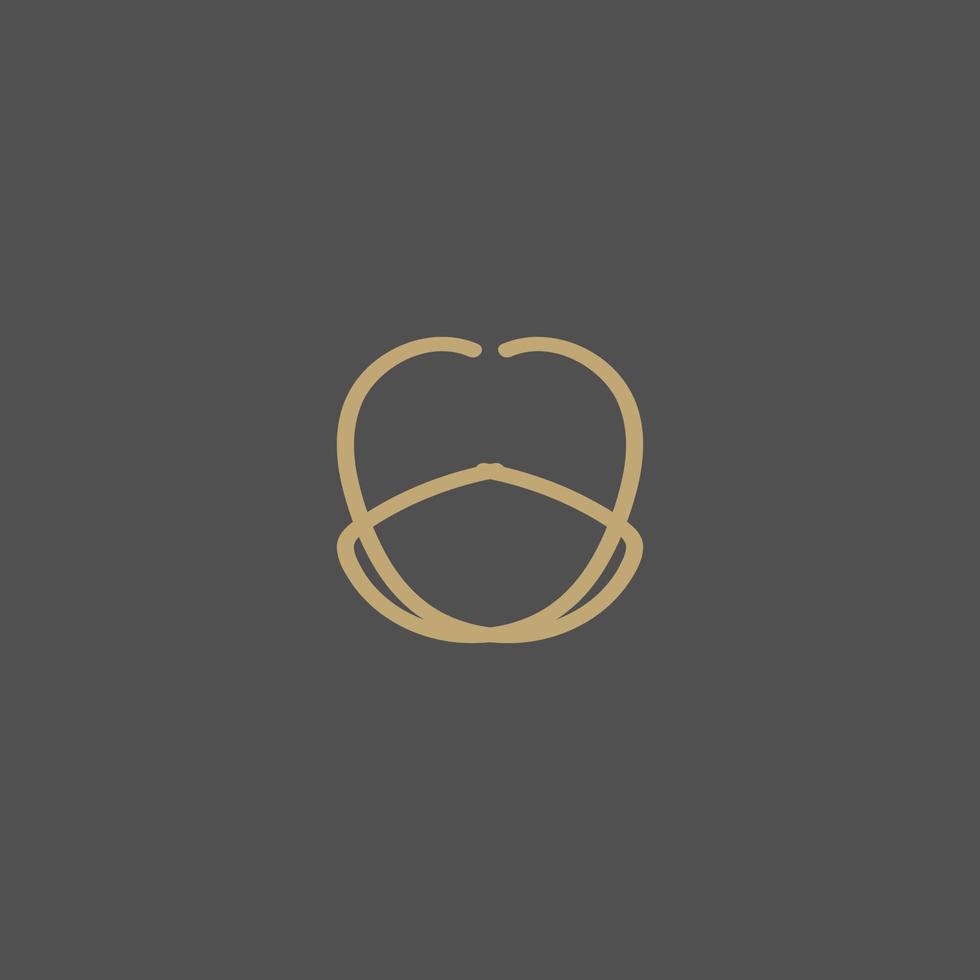 logo avec concept de ligne abstraite vecteur