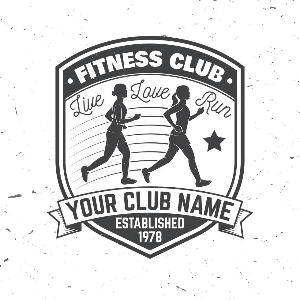 insigne de club de remise en forme. illustration vectorielle. vecteur