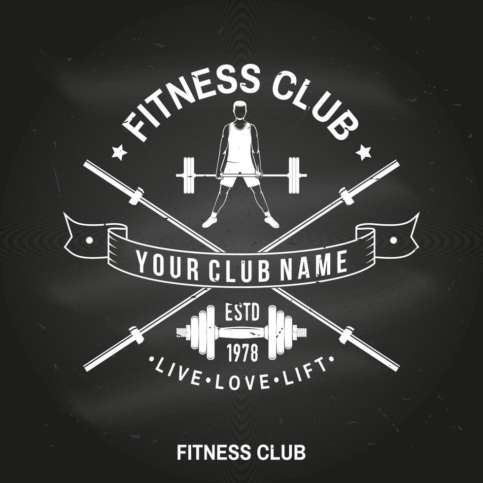 insigne de club de remise en forme. vecteur. pour les emblèmes des centres de fitness, les panneaux de gym vecteur