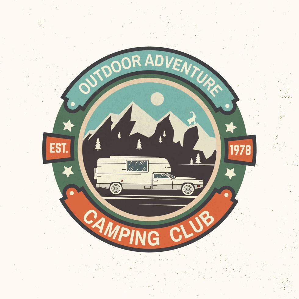 camping-club. illustration vectorielle. vecteur