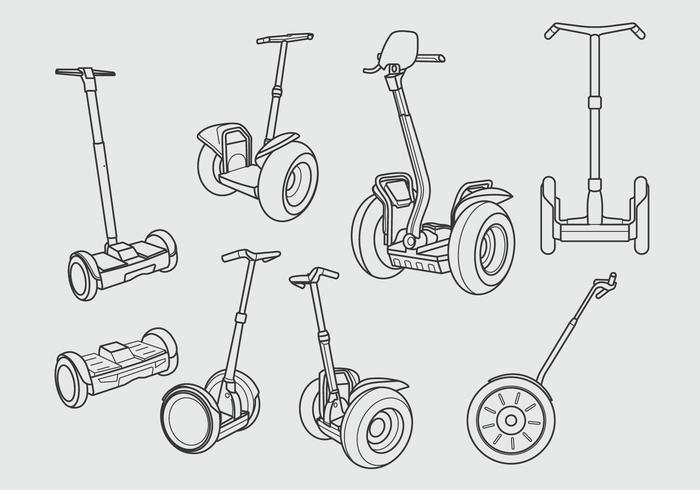 Conception d'icônes en Segway gratuit vecteur