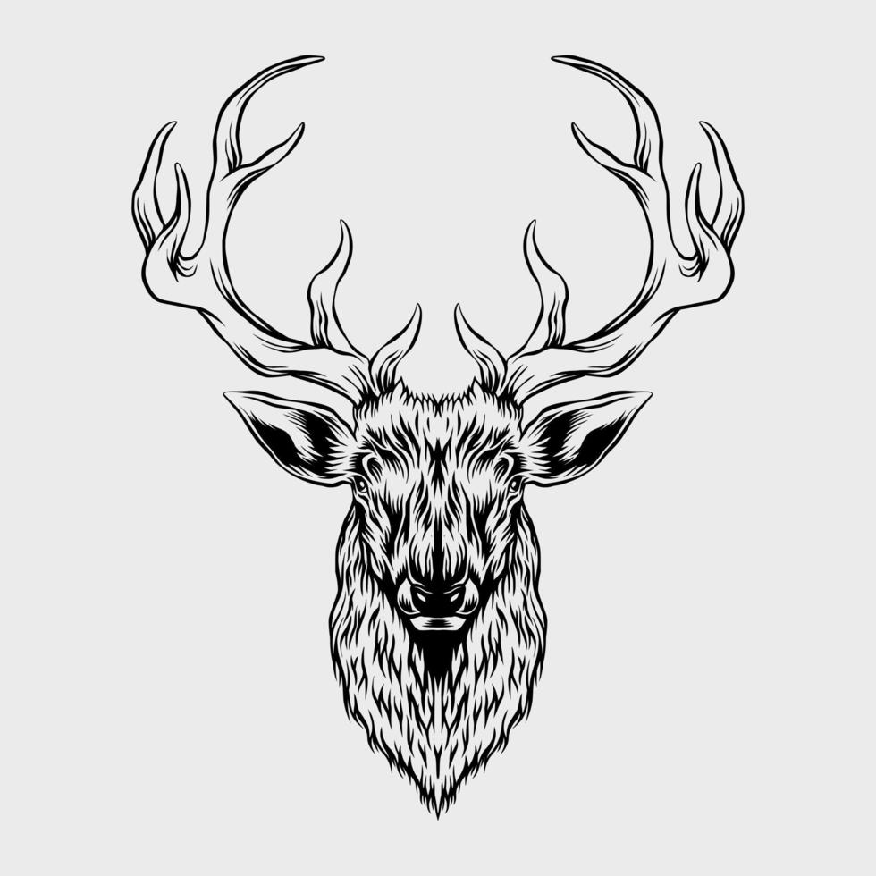 vecteur d'illustration de tête de cerf