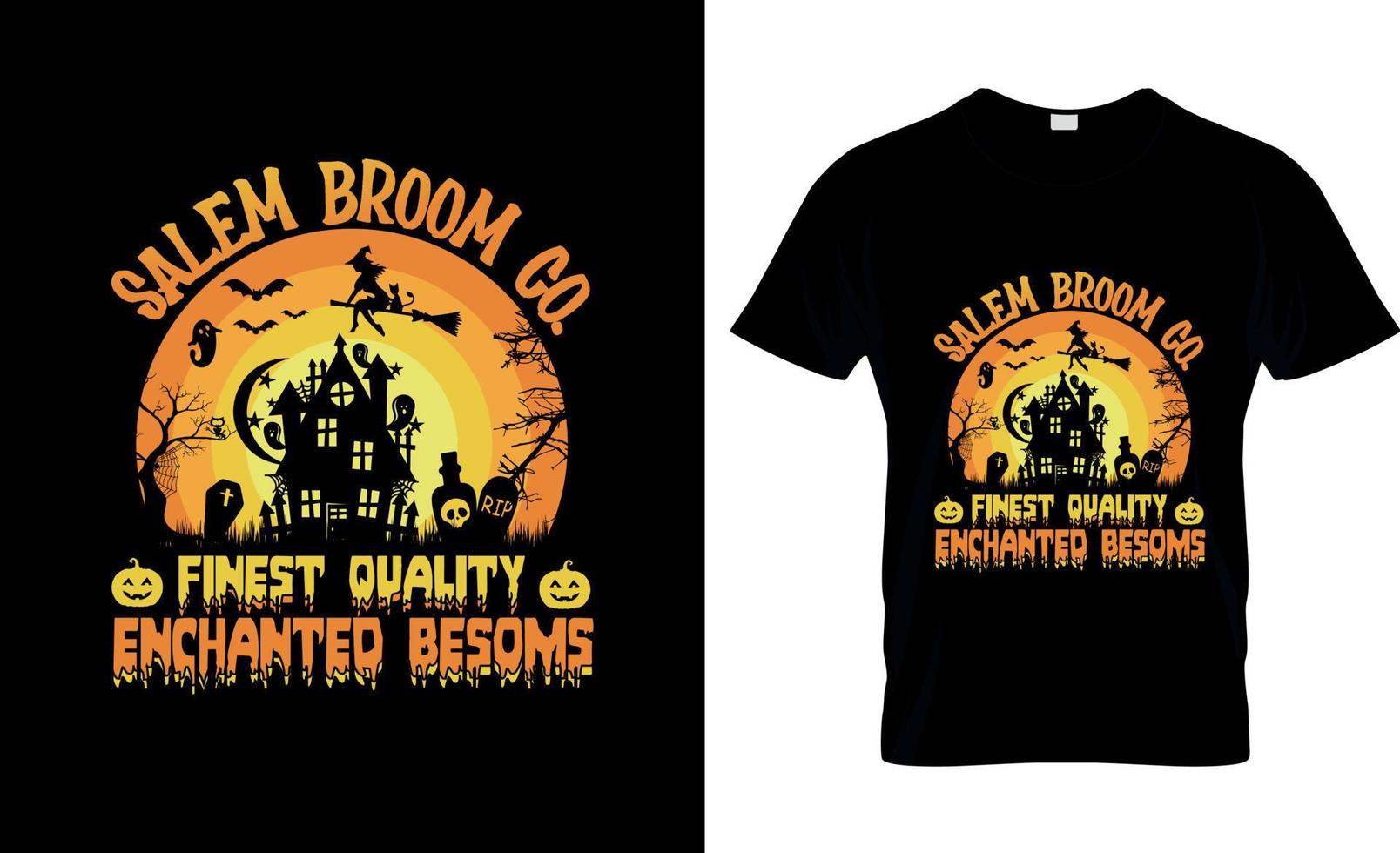 conception de t-shirt d'halloween, slogan de t-shirt d'halloween et conception de vêtements, typographie d'halloween, image vectorielle d'halloween, illustration d'halloween vecteur